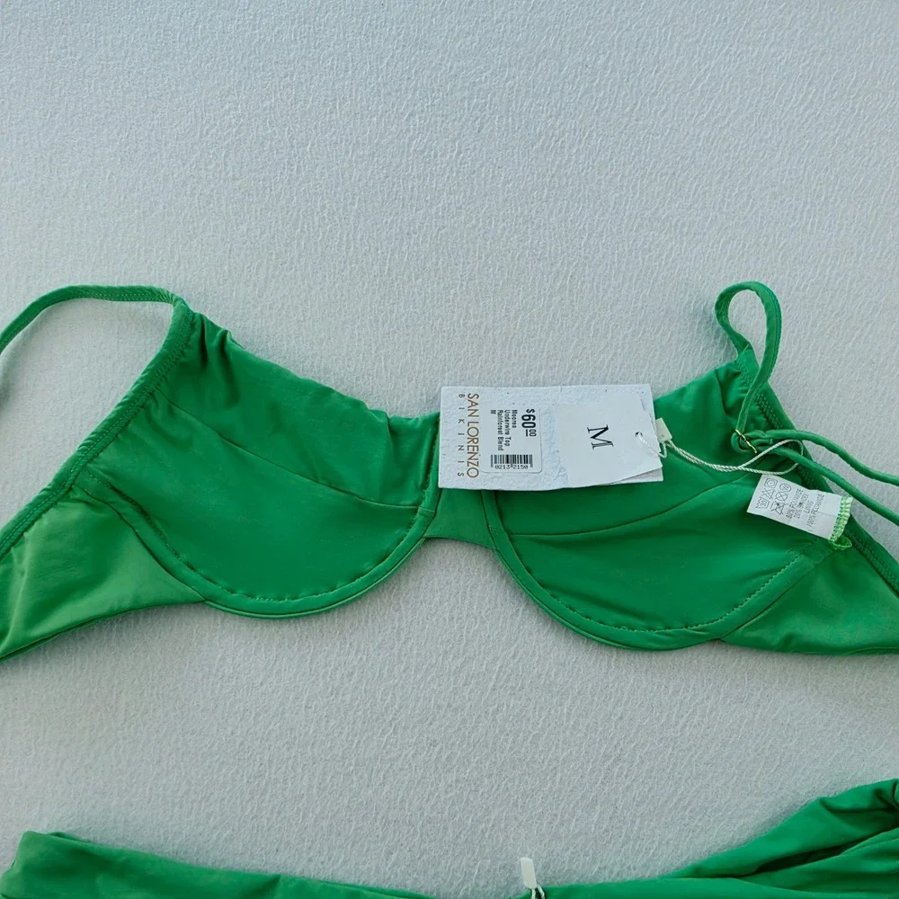 San Lorenzo NWT Moorea Underwire Bikini Set Rainforest Blend Green Womens Size M